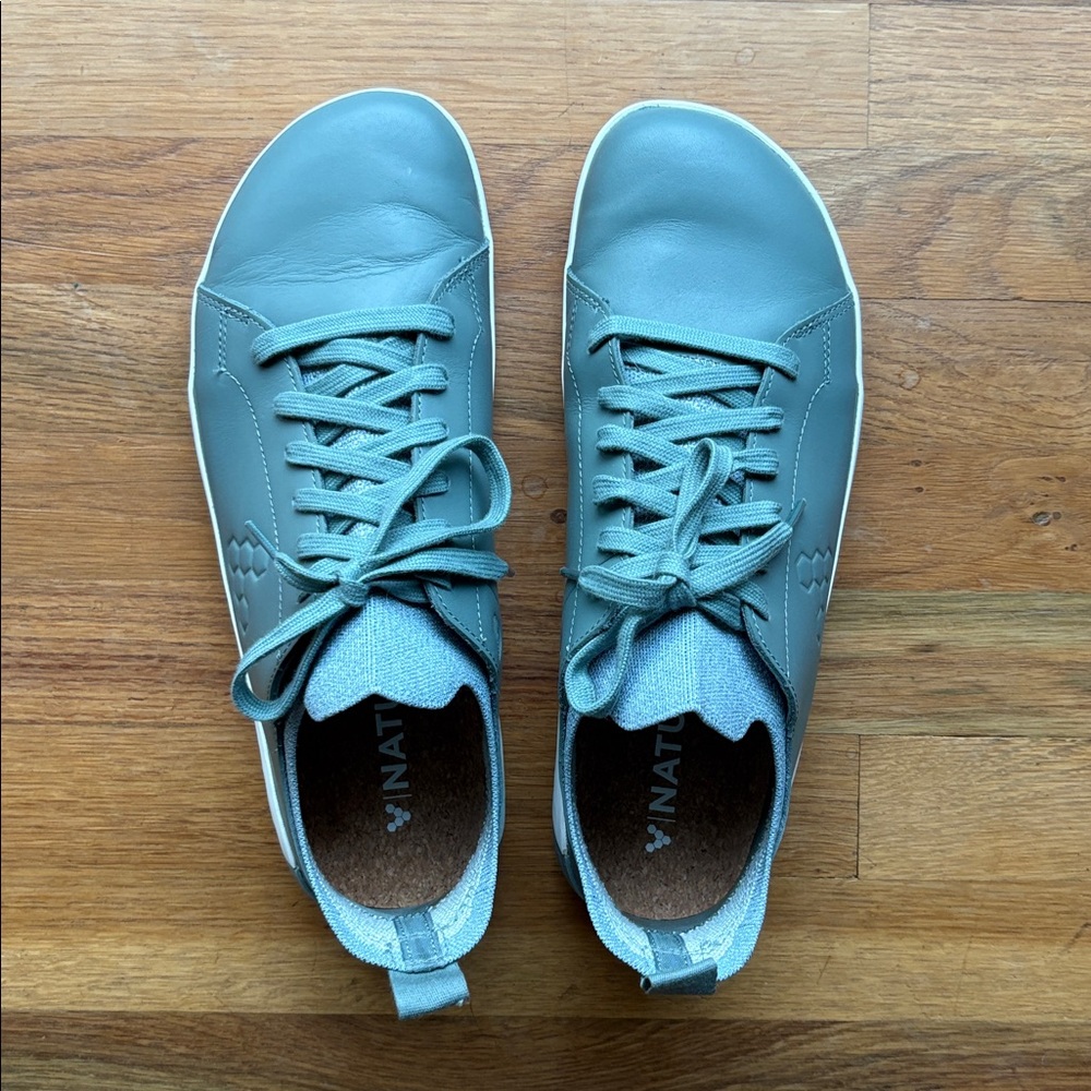 Vivobarefoot Geo Court Knit Barefoot Leather Shoes Sea Green size 10 (EU 41) - Picture 7 of 9